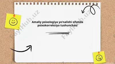 psixokorreksiya tushunchasi — PPTX