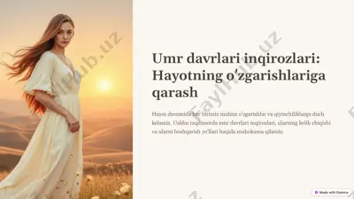 umr davrlari inqirozlari: hayotning ozgarishlariga qarash — PPTX