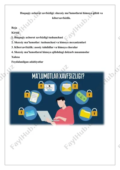 huquqiy axborot xavfsizligi — DOCX