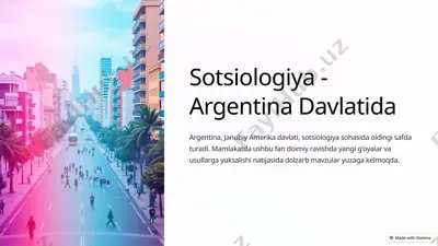 sotsiologiya - argentina davlatida — PPTX