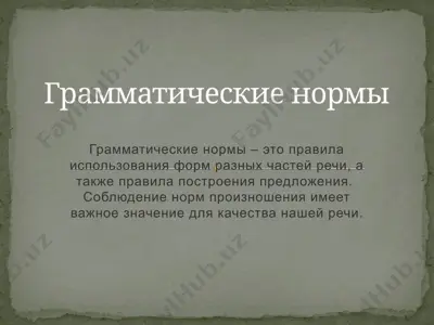 грамматические нормы — PPTX