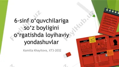 projekt asosli o‘qitish strategiyalari bilan so‘zlar so‘zlashni o‘rgatish — PPTX