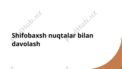 terapevtik nuqtalar — PPTX