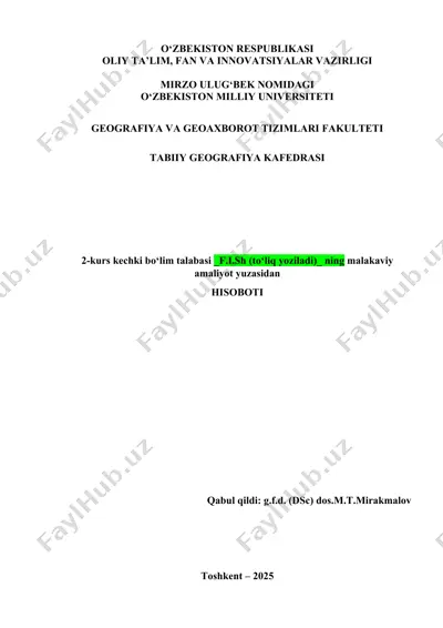 hisobotni rasmilashtirish — DOCX