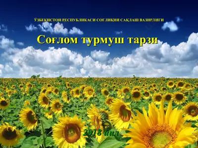соғлом турмуш тарзи — PPT