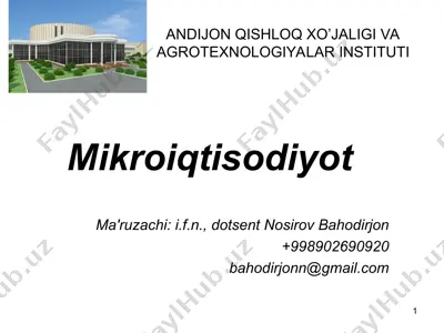 mikroiqtisodiyot — PPT