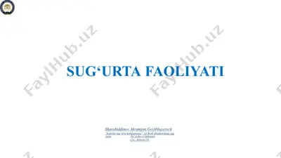 sug‘urta xizmati — PPTX