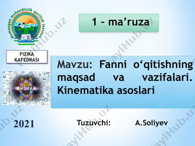 fizika faniga kirish — PPTX