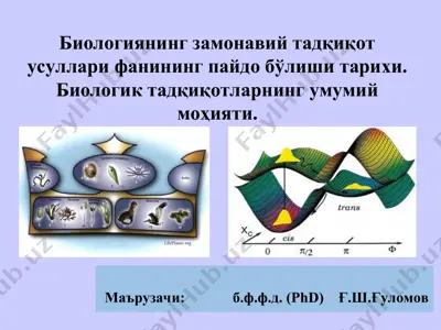 biologiyaning zamonaviy tadqiqot usullari — PPT