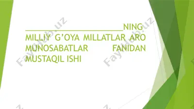 o’zbekistonda ko’p millatlilik ijtimoiy, siyosiy omillari — PPTX