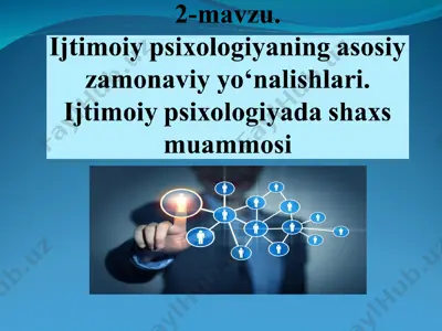 xx asr ijtimoiy psixologik tadqiqotlar — PPT