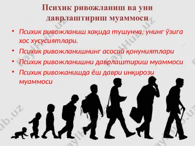 психик ривожланиш ва уни даврлаштириш муаммоси — PPTX