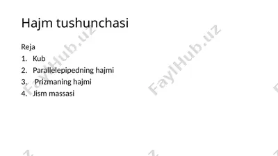 hajm tushunchasi — PPTX