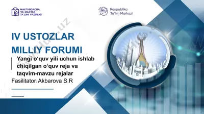 yangi o‘quv yili uchun o‘quv reja va taqvim-mavzu rejalar — PPTX