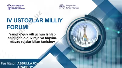 yangi o‘quv yili uchun o‘quv reja va taqvim-mavzu rejalar bilan tanishuv — PPTX