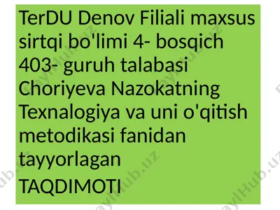 ayiqcha yumshoq o‘yinchog‘ini tikish — PPTX