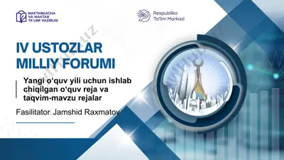 yangi o‘quv yili uchun o‘quv reja va taqvim-mavzu rejalar prezentatsiyasi — PPTX
