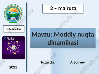 moddiy nuqta dinamikasi — PPTX