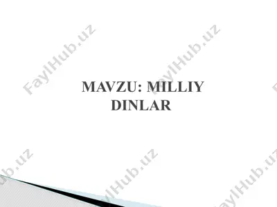 milliy dinlar — PPTX