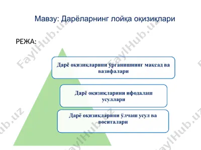 darёlarning loyqa oqiziq­lari — PPT
