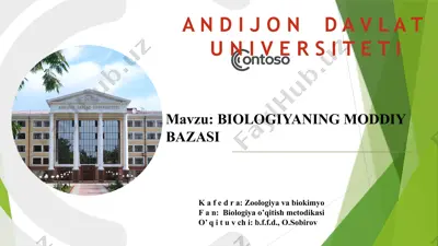 biologiyaning moddiy bazasi — PPTX