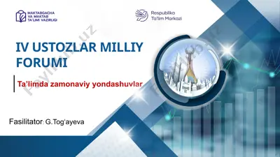 ta’limda zamonaviy yondashuvlar — PPTX