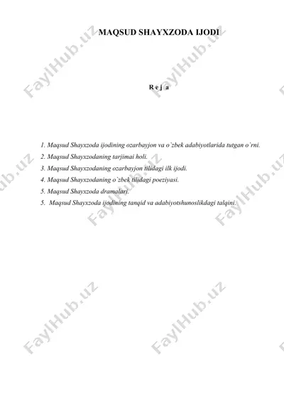 maqsud shayxzoda ijodi — DOC