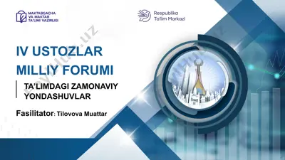 ta’limdagi zamonaviy yondashuvlar — PPTX