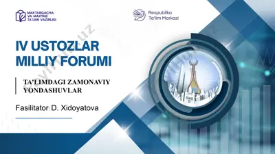 ta’limdagi zamonaviy yondashuvlar — PPTX