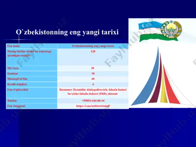 o‘zbekistonning eng yangi tarixi (3-mavzu: o‘zbekistonda mustaqillik g‘oyalarining tarixiy asoslari) — PPTX