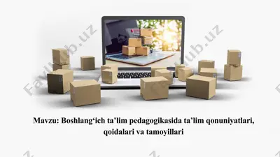 boshlang‘ich ta’lim pedagogikasida ta’lim qonuniyatlari, qoidalari va tamoyillari — PPTX