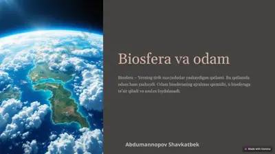 biosfera va odam — PPTX