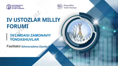 ta’limdagi zamonaviy yondashuvlar — PPTX