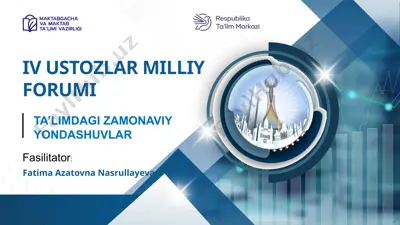 ta’limdagi zamonaviy yondashuvlar — PPTX