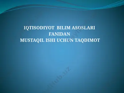 jamiyatda monopoliyalashgan tarmoqlarning iqtisodiyotga ta’siri — PPTX