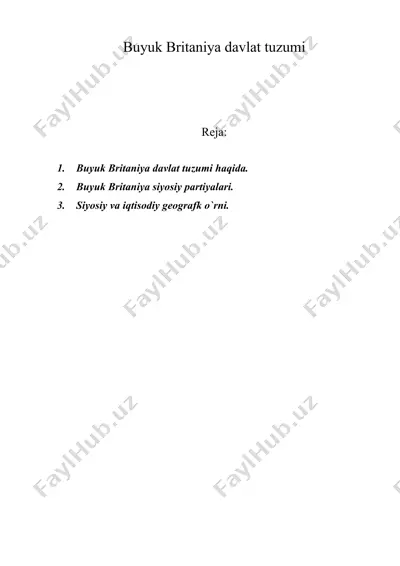 buyuk britaniya davlat tuzumi — DOC
