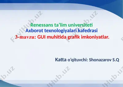 gui muhitida grafik imkoniyatlar — PPTX