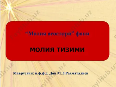 moliya tizimining sohalari va bo‘g‘inlari hamda etakchi xorijiy mamlakatlarning davlat moliya tizimi — PPT