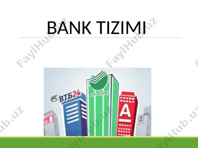 bank tizimi va pulning xususiyatlari hamda funksiyalari — PPTX