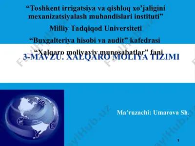 xalqaro moliya tizimi — PPT