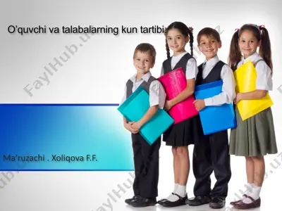 o’quvchi va talabalarning kun tartibi — PPTX