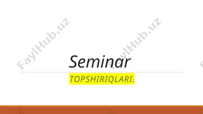 seminar: kreativlik metodikalari va slosson testi — PPTX