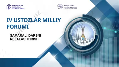 samarali darsni rejalashtirish — PPTX
