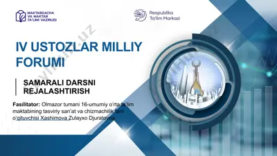 samarali darsni rejalashtirish — PPTX