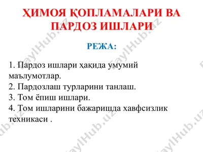 himoya qoplamalari va pardoz ishlari — PPT