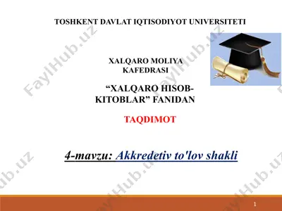 4-mavzu: akkreditiv to'lov shakli — PPTX