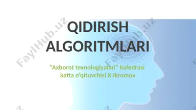 qidirish algoritmlari — PPTX