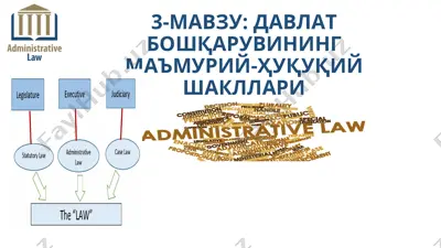 davlat boshqaruvining ma’muriy-huquqiy shakllari — PPT