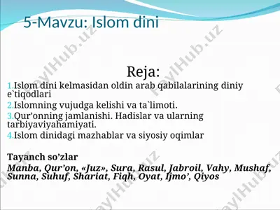 islom dini — PPT