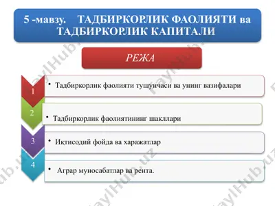 ўзбекистон республикаси қонуни. тадбиркорлик ва тадбиркорлар фаолиятининг кафолатлари тўғрисида — PPTX